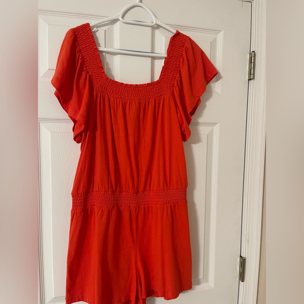 J Crew Cotton Short romper.   Size M